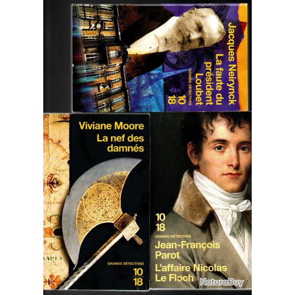 collection 10-18 lot de 12 livres format poche et un grand format , �gypte, viking , le floch,