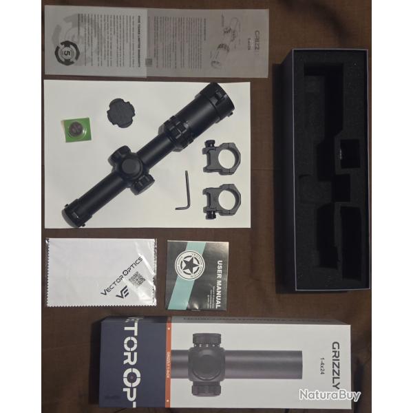Lunette de Battue avec point lumineux 1-4x24- NEUF