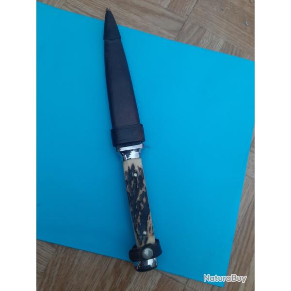 ?[RARE] Couteau de Chasse OTHELLO Solingen - Anton Wingen Jr - �tat collection - Corne de Cerf