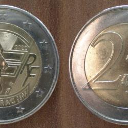 France 2 Euro 2022 Neuve Piece Jacques Chirac Euros