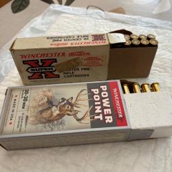 Deux bo&icirc;tes cartouches 30-30 winchester