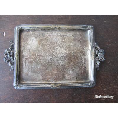Petit Plateau Décoratif Napoléon III En Carton Peint, Style Ancien
