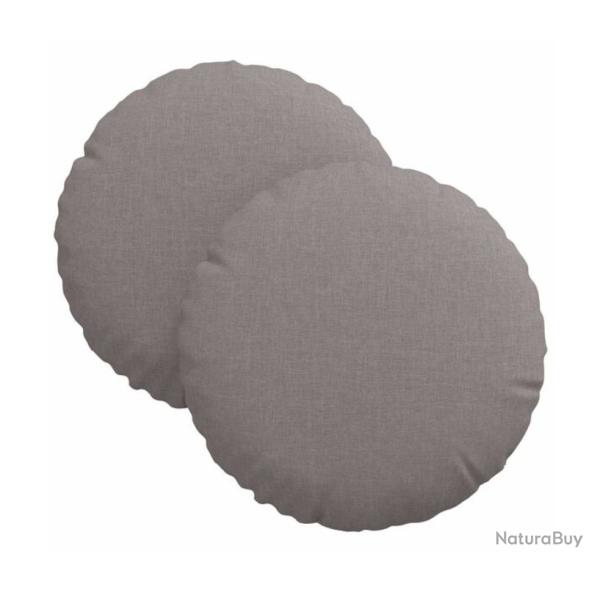 Coussins si�ge tissu taupe �30x13 cm confort moelleux lot 2