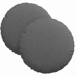 Coussins si&egrave;ge tissu gris fonc&eacute; &Oslash;30x13 cm confort moelleux lot 2