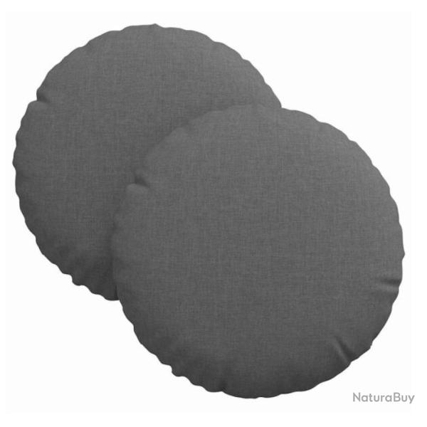 Coussins si�ge tissu gris fonc� �30x13 cm confort moelleux lot 2