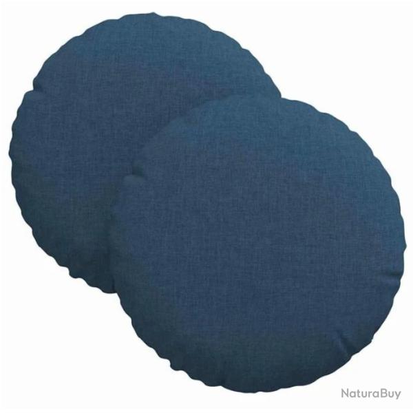 Coussins si�ge tissu bleu �30x13 cm confort moelleux lot 2