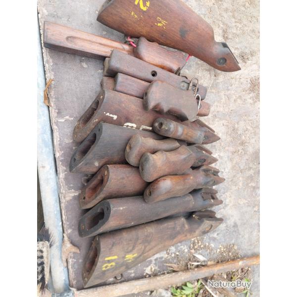 thompson mle 28 A1 100 % d'origine les 3 garnitures bois