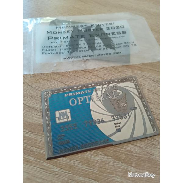 Mummert carte Monkey Edge Primate Express Titanium Card OPTIMAL
