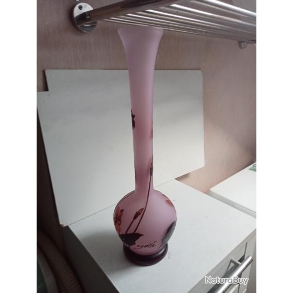vase �mile gall� 1890 hauteur 38,5 cm diam�tre 12 cm