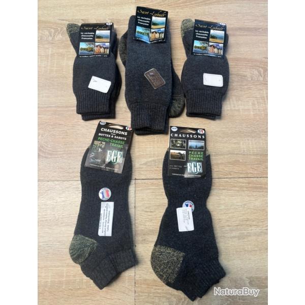LOT 50 - DESTOCKAGE DE FOLIE chaussettes chaudes hautes en laine made in france super prix encheres