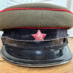 Casquette officier tankiste sovi&eacute;tique mod&egrave;le 1935