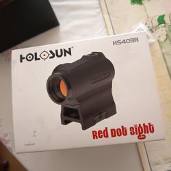 je vends un point rouge holosun de 2023 tres peu servi avec ses deux montage possible pour montage