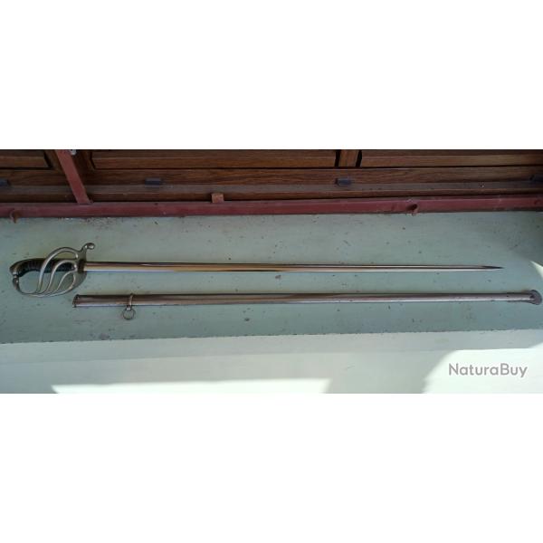 Sabre r�glementaire d'officier d'infanterie grande guerre 14/18 Mod�le 1882 Fabrication 1909
