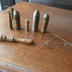 briquets , cousette et lunette de poilu