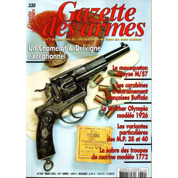 gazette des armes 330 dreyse 1857 , carabines buffalo , mp 38 et mp 40 part 5, walther olympia 1926