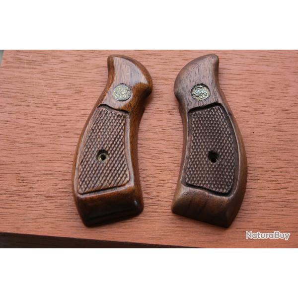 Plaquettes bois Smith et Wesson carcasse K et L Round butt