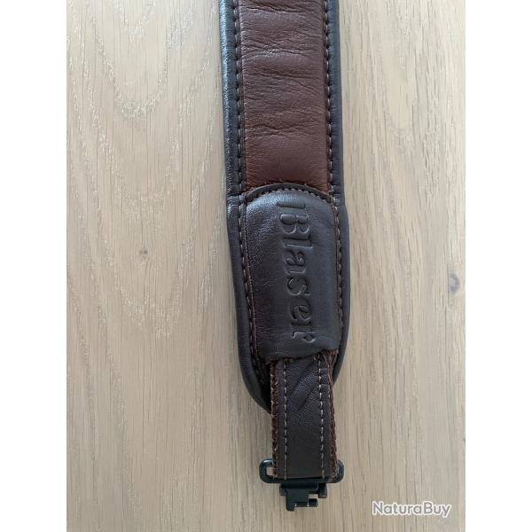 Bretelle Blaser cuir marron