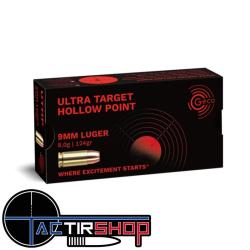 Munitions Geco 9mm JHP Ultra Target Hollow Point 124gr boite de 50