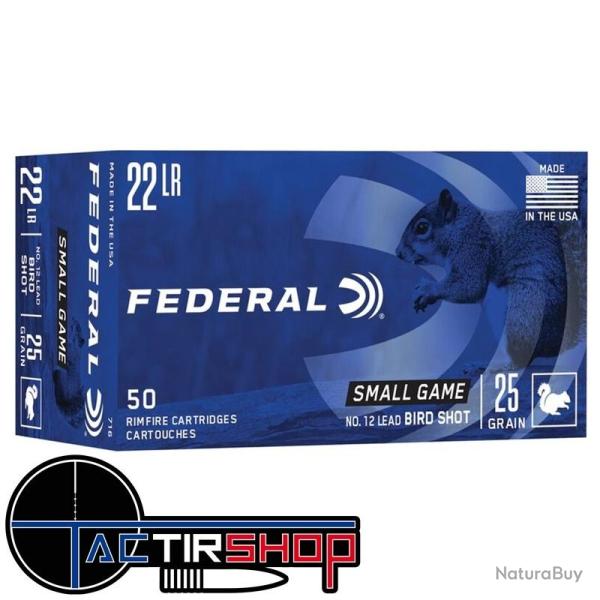 Munitions Federal 22lr Bird Shot PB 12 par 50