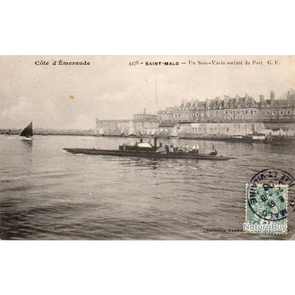 Carte Postale Ancienne - Sous-Marin � Saint-Malo -N�7684