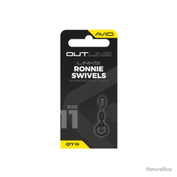 AVID CARP OUTLINE RONNIE SWIVELS - SIZE 11 AVID CARP