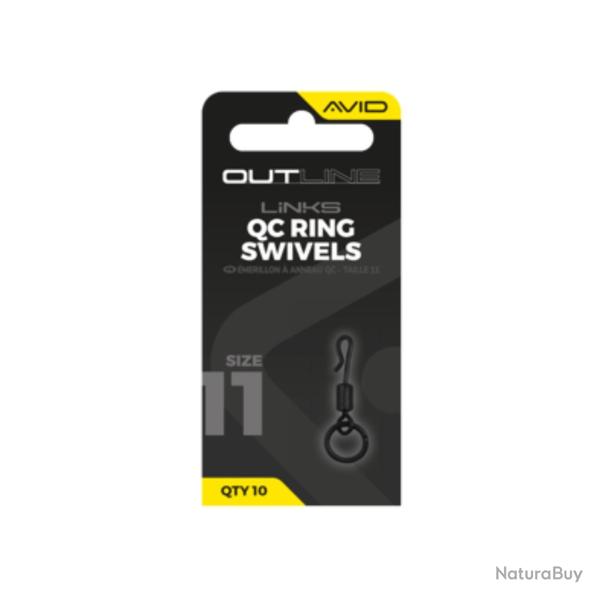 AVID CARP OUTLINE QC RING SWIVEL - SIZE 11 AVID CARP