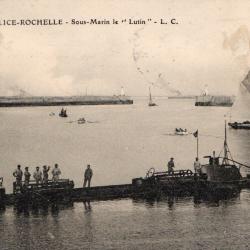 Carte Postale Ancienne La Pallice-Rochelle Sous-Marin Lutin -N&deg;7686