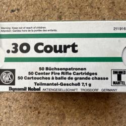 Bo&icirc;te RWS de 50 cartouches  - calibre: 30 short (court)
