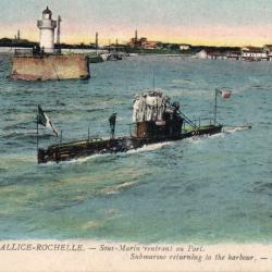 Carte Postale Ancienne La Pallice-Rochelle Sous-Marin -N&deg;7691