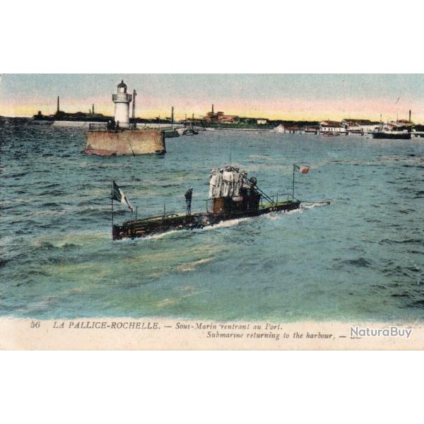 Carte Postale Ancienne La Pallice-Rochelle Sous-Marin -N�7691