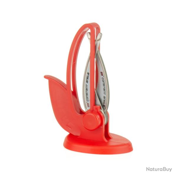 Warthog V-Sharp Curve Rouge - Aff�teur � angle fixe 25� pour couteaux de chasse Noir