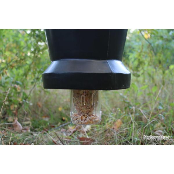 Eurohunt Distributeur de Nourriture Universel Transparent - Mangeoire Gibier Faisans Perdrix Volaill