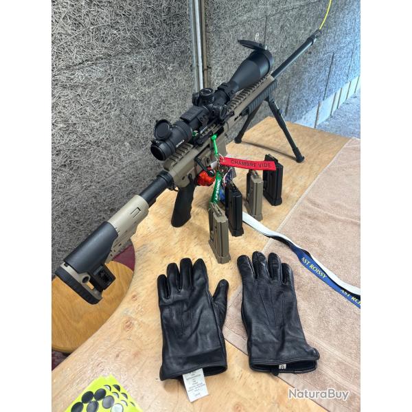 Pack ultra complet : Pallas BA-15 22lr Tan / lunette / silencieux / bipied / malette