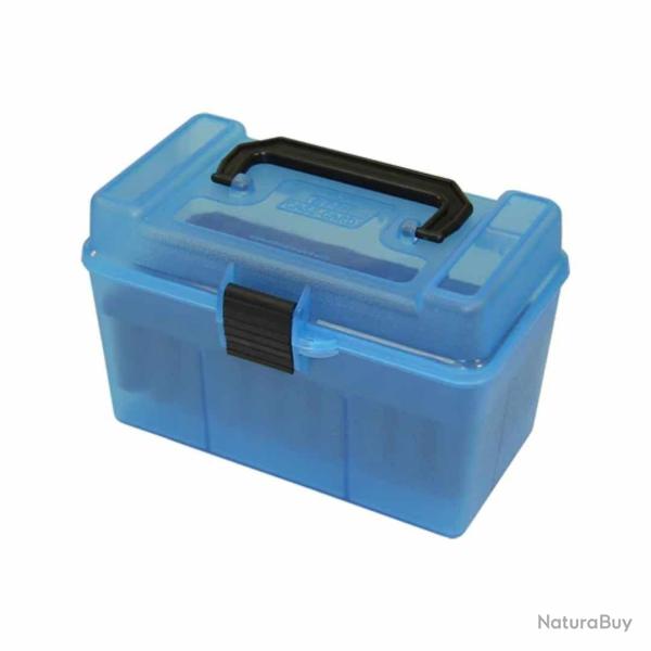 MTM Case-Gard - Bo�te H50-R-MAG-24 Deluxe 50 coups 7mm Rem Mag Bleue