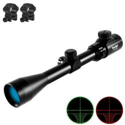 Lunette Vis&eacute;e 3-9X40 R&eacute;ticule Vert-Rouge Colliers Rail 20mm Tir Tactique Airsoft Loisir Bestsight