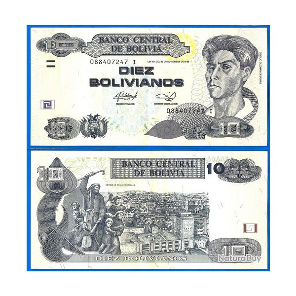 Bolivie 10 Boivianos 1986 Guzman De Rojas Billet Amerique Sud