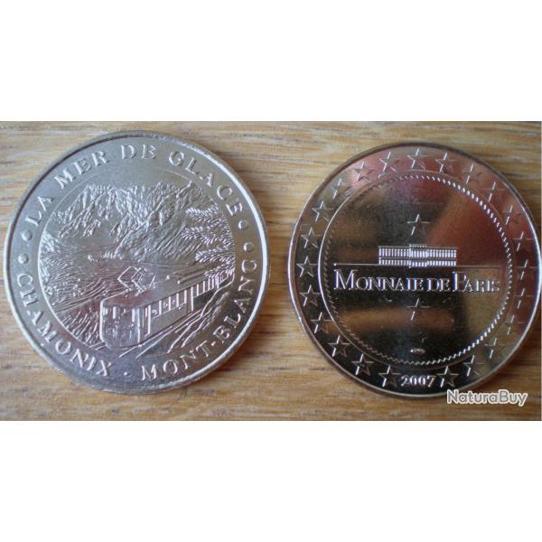 Medaille Chamonix Mont Blanc La Mer de Glace Monnaie de Paris 2007 Train