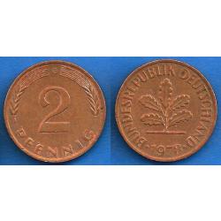 Allemagne 2 Pfennig 1978 Mint G RFA Piece Deutsche Mark