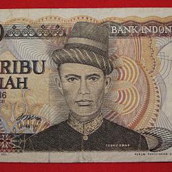 Indonesie , billet de 5000 rupiah 1986  TTB