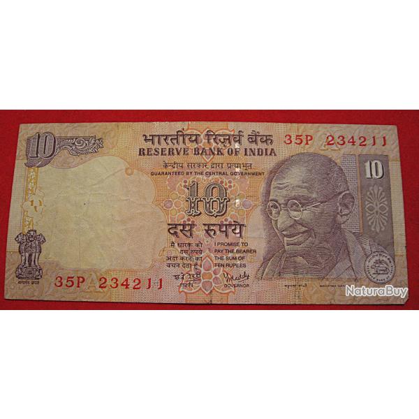 Inde , billet de 10 rupees 2006  TTB