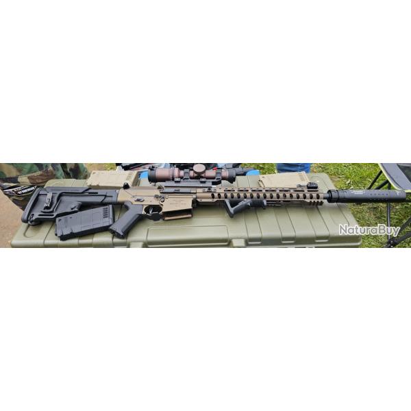 R�plique Airsoft AR308L Deluxe Version de marque Ares avec 3 chargeurs, malette et lunette