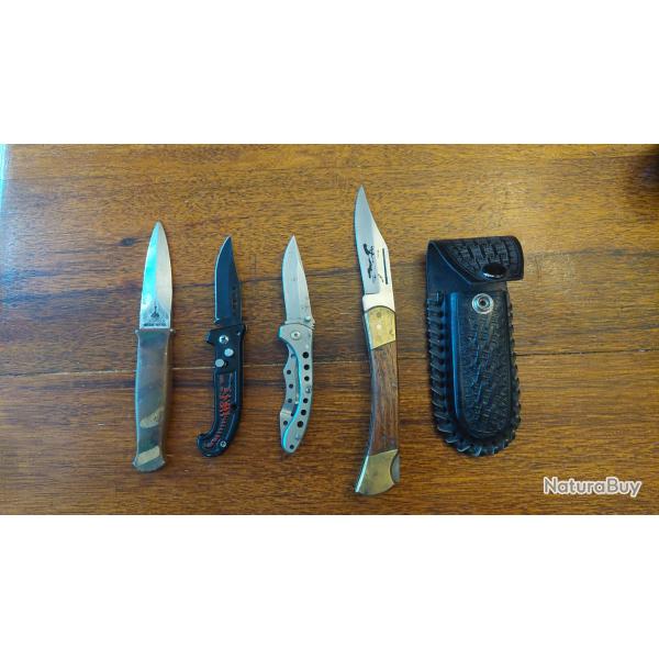 Lot de 4 couteaux dont 3 pliants