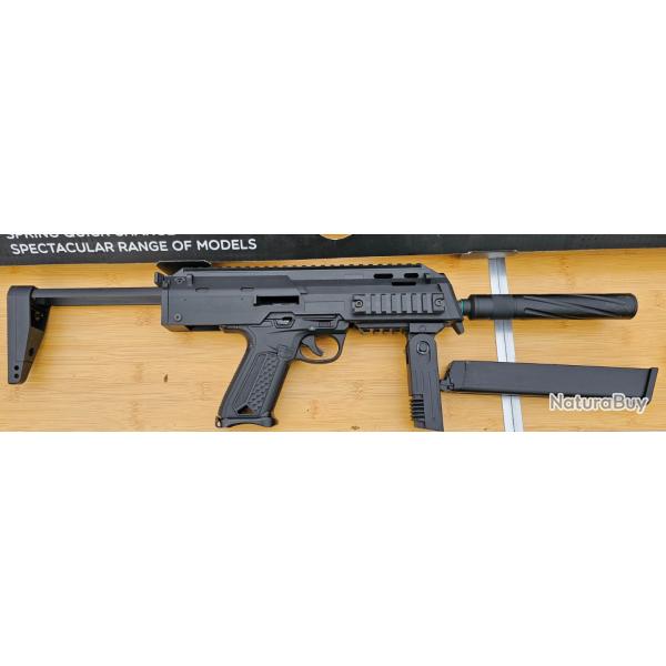 Replique airsoft MP7 sur base AAP01 canon long et chargeur 50 bbs