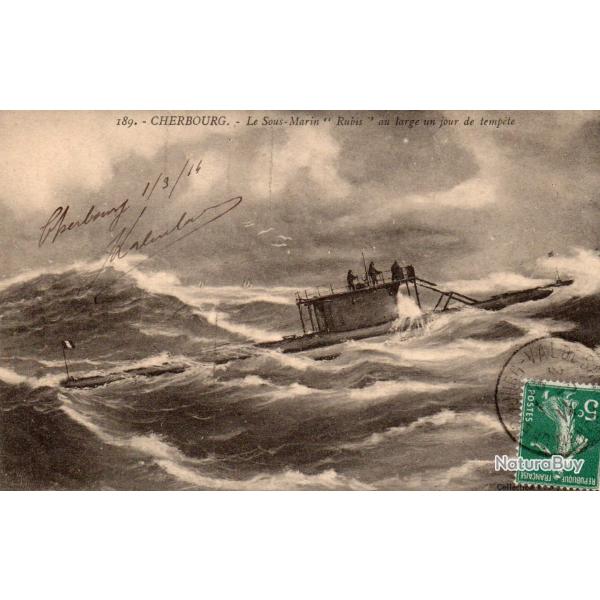 Carte postale sous-marin Rubis Cherbourg -N�7694