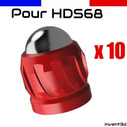 10 slugs pour HDS68 cal.68 Umarex bille 12mm poids 8g - Airsoft Rouge