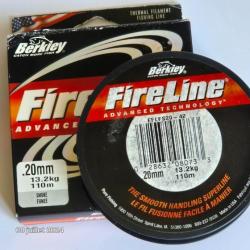 Tresse fil Berkley Fireline Fused Original - Smoke - 110 m, 0.20 mm, 13.2 kg.