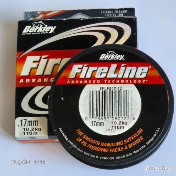 Tresse fil Berkley Fireline Fused Original - Smoke - 110 m, 0.17 mm, 10.2 kg. ..