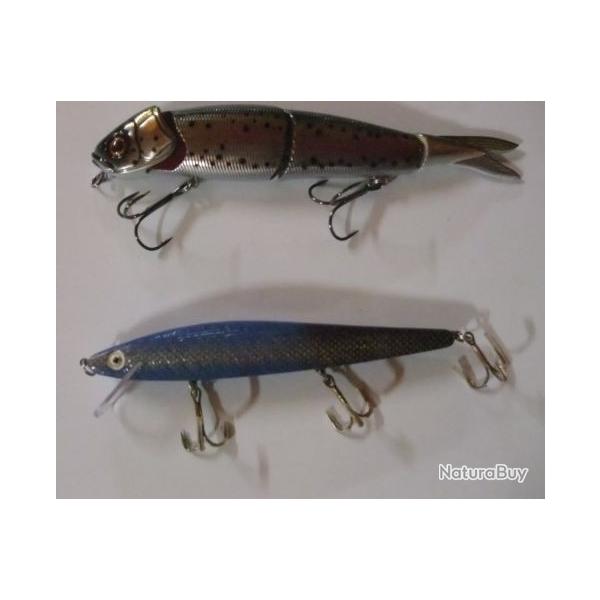 Lot de 2 poissons nageurs grand mod�le pour la p�che des carnassiers ( swimbait )