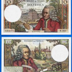 France 10 Francs 1970 5 Fevrier Billet Radar 40204 Voltaire Franc