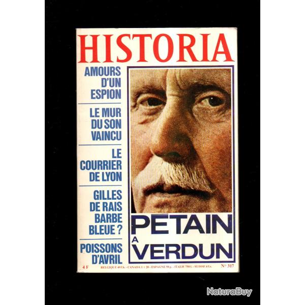 historia 317, p�tain � verdun, poissons d'avril, mur du son,amours et espionnage , r�volution,